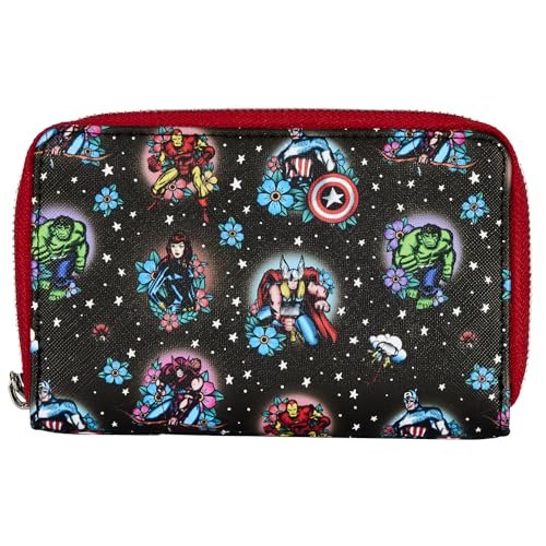 Loungefly Marvel Avengers Tattoo Zip Around Wallet Marvel - Avengers One Size von Loungefly