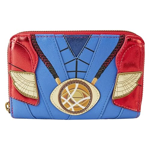 Loungefly Marvel Metallic Doctor Strange Geldbörse mit Reißverschluss, Mehrfarbig/Meereswellen (Ocean Tides), Geldbörse mit Reißverschluss von Loungefly