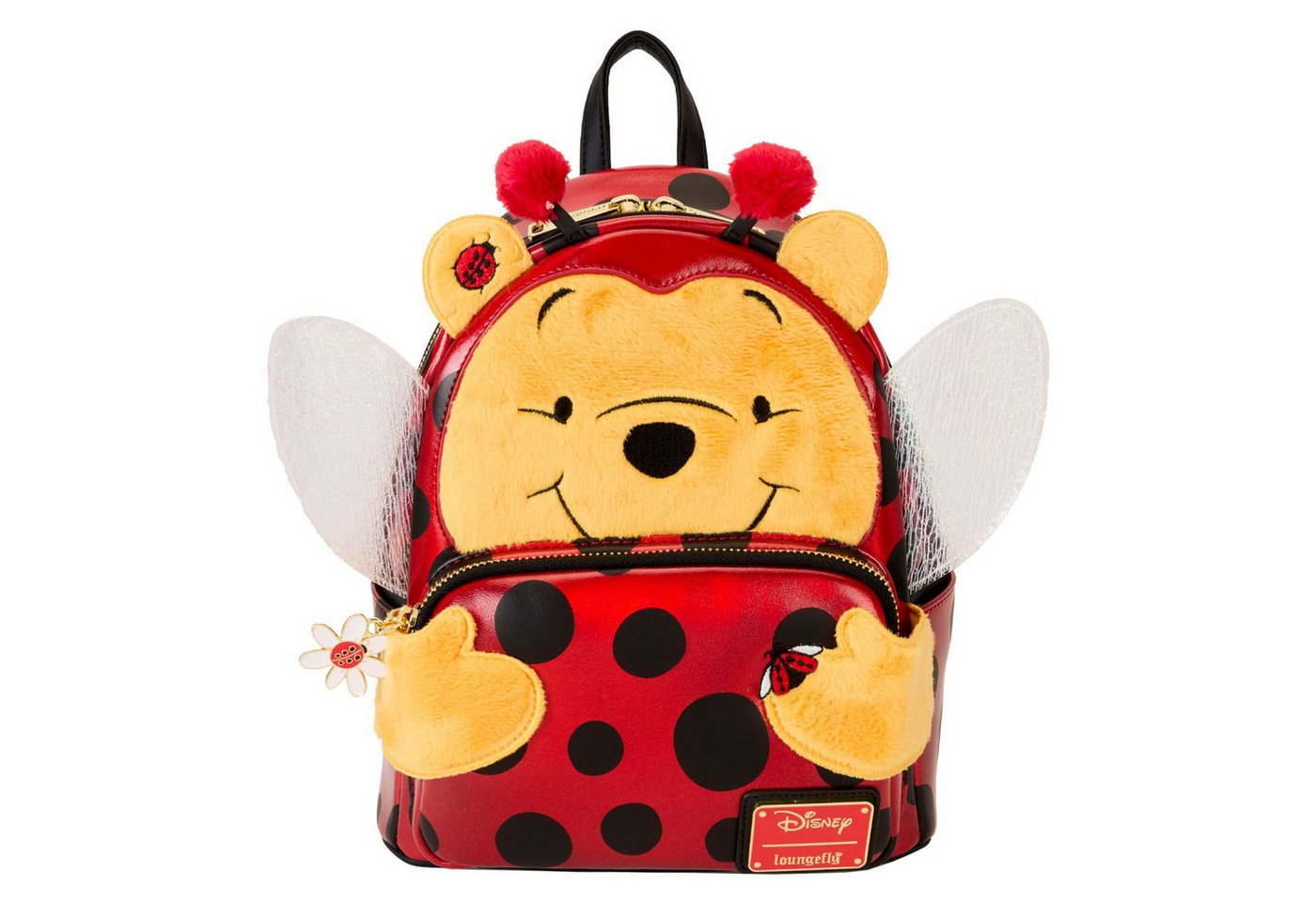 Loungefly Minirucksack Disney by Loungefly Mini-Rucksack Winnie the Pooh Ladybug Cosplay (1-tlg), Hochwertig und Detailliert von Loungefly