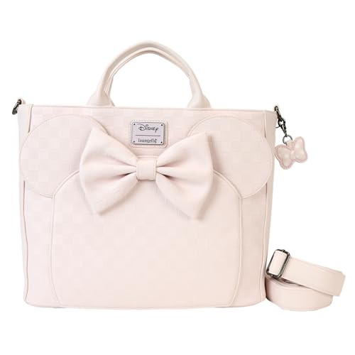 Loungefly Minnie Mouse wandelbarer Rucksack und Tragetasche, karierte Textur Loungefly Minnie Mouse wandelbarer Rucksack und Tragetasche, karierte Textur von Loungefly