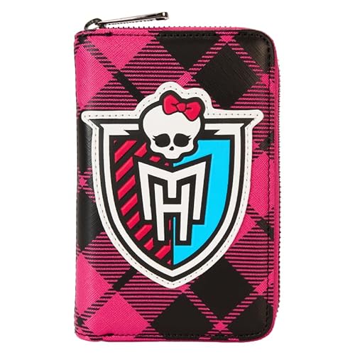 Loungefly Monster High Logo Geldbörse mit umlaufendem Reißverschluss, Pink von Loungefly