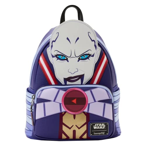 Loungefly NYCC Exklusive Star Wars Asajj Ventress Schultertasche mit Doppelriemen, mehrfarbig von Loungefly