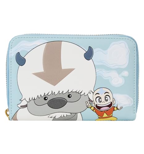 Loungefly Nickelodeon Avatar The Last Airbender Aang Appa Momo Zip Around Wallet, blau, OneSize von Loungefly
