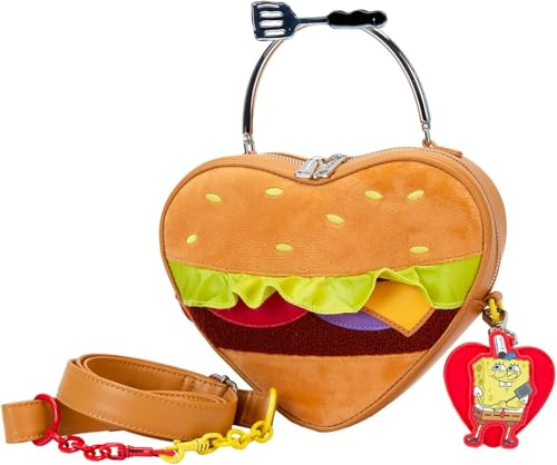Loungefly Nickelodeon Spongebob Krabby Patty Plush Crossbody Bag von Loungefly