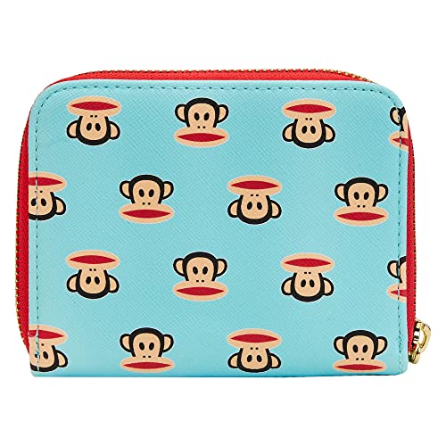 Loungefly Paul Frank Purse Julius Head Nue offiziell Blau Zip Around One Size von Loungefly