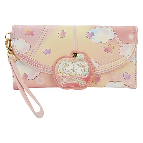 Loungefly Sanrio Hello Kitty Carnival Flap Wristlet Wallet, Mehrfarbig/Meereswellen (Ocean Tides) von Loungefly