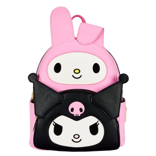 Loungefly Sanrio Hello Kitty My Melody Kuromi Double Pocket Adult Womens Double Strap Shoulder Bag Purse von Loungefly