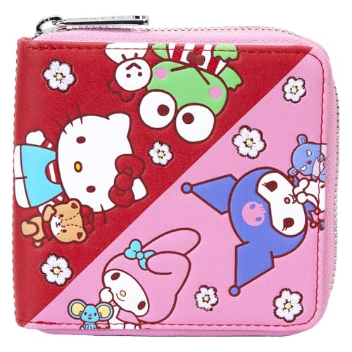 Loungefly Damen Geldbörse mit Reißverschluss, Mehrfarbig, Cartoon, Metall Kunstleder, 3 Fächer, Erwachsene Frauen, Hello Kitty Fans, Sammler Loungefly Damen Geldbörse mit Reißverschluss, Mehrfarbig, Cartoon, Metall Kunstleder, 3 Fächer, Erwachsene Frauen, Hello Kitty Fans, Sammler von Loungefly