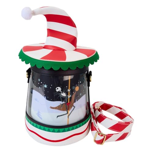 Loungefly The Nightmare Before Christmas Candy Cane Carousel Drehende Figurale Umhängetasche, Mehrfarbig/Meereswellen (Ocean Tides) von Loungefly