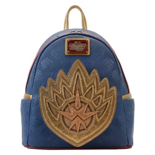 Loungefly Unisex-Erwachsene Backpack Standard Marvel Guardians of The Galaxy 3 Ravager Badge Mini Rucksack, Mehrfarbig/Meereswellen (Ocean Tides), One Size von Loungefly