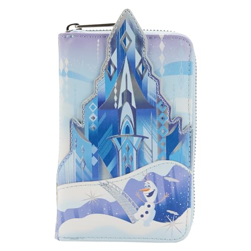 Loungefly WDWA2008 CARTERA ELSA Castle Frozen Disney, Aluminium, Blu von Loungefly