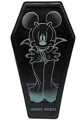 Loungefly X LASR Exklusive Disney Count Mickey Sarg wandelbare Crossbody-Tasche – niedliche Rucksäcke Festival Rucksack Goth Fashion Disneybound, Schwarz, 36 von Loungefly