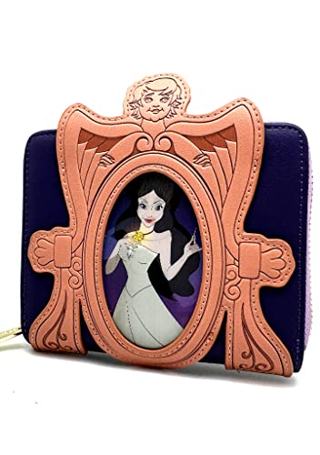 Loungefly X LASR Exclusive Disney Little Mermaid Ursula & Vanessa Lenticular Zip Wallet, Purple/Multi, Zip Around Wallet, Violett/mehrfarbig, Geldbörse mit Reißverschluss von Loungefly