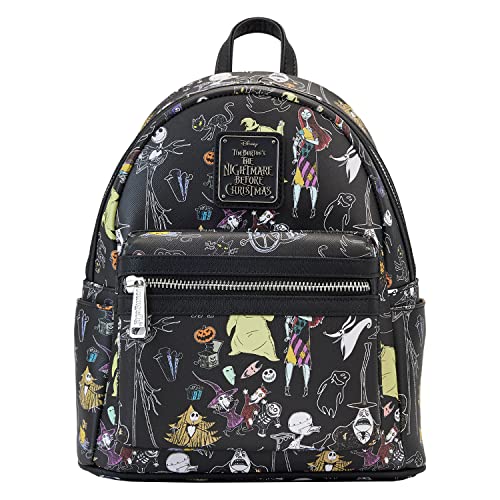 Loungefly x Nightmare Before Christmas Women's Allover-Print Character Mini Backpack von Loungefly