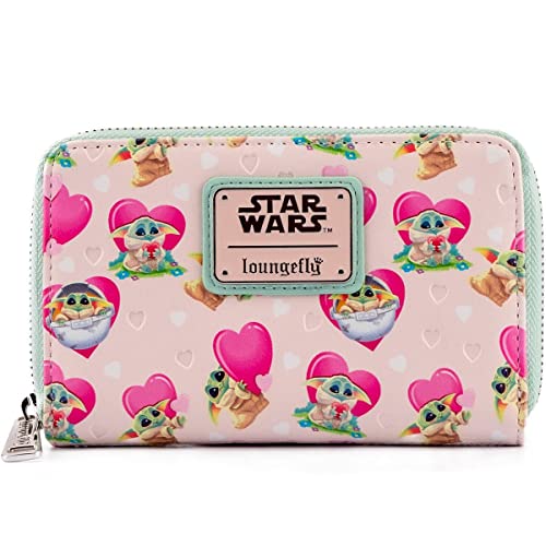 Loungefly x Star Wars Mandalorian Grogu Valentines Zip-Around Wallet von Loungefly