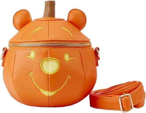 Loungefly Disney Winnie Puuh Kürbis Umhängetasche, Orange/Abendrot im Zickzackmuster (Sunset Chevron), Einheitsgröße von Loungefly