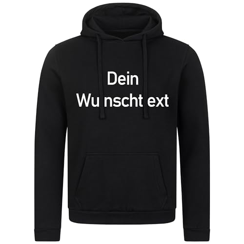 Hoodie mit Wunschtext - personalisierbar - Unisex - Wunschname - Kapuzenpullover - Personalisiert (as3, Alpha, 3X_l, Regular, Regular, Schwarz) von Lounis