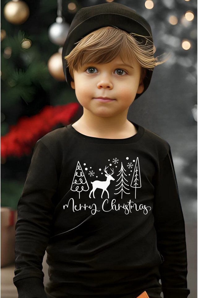 Lounis Langarmshirt Merry Christmas Langarmshirts für Kinder – Festliche Weihnachtsmode von Lounis