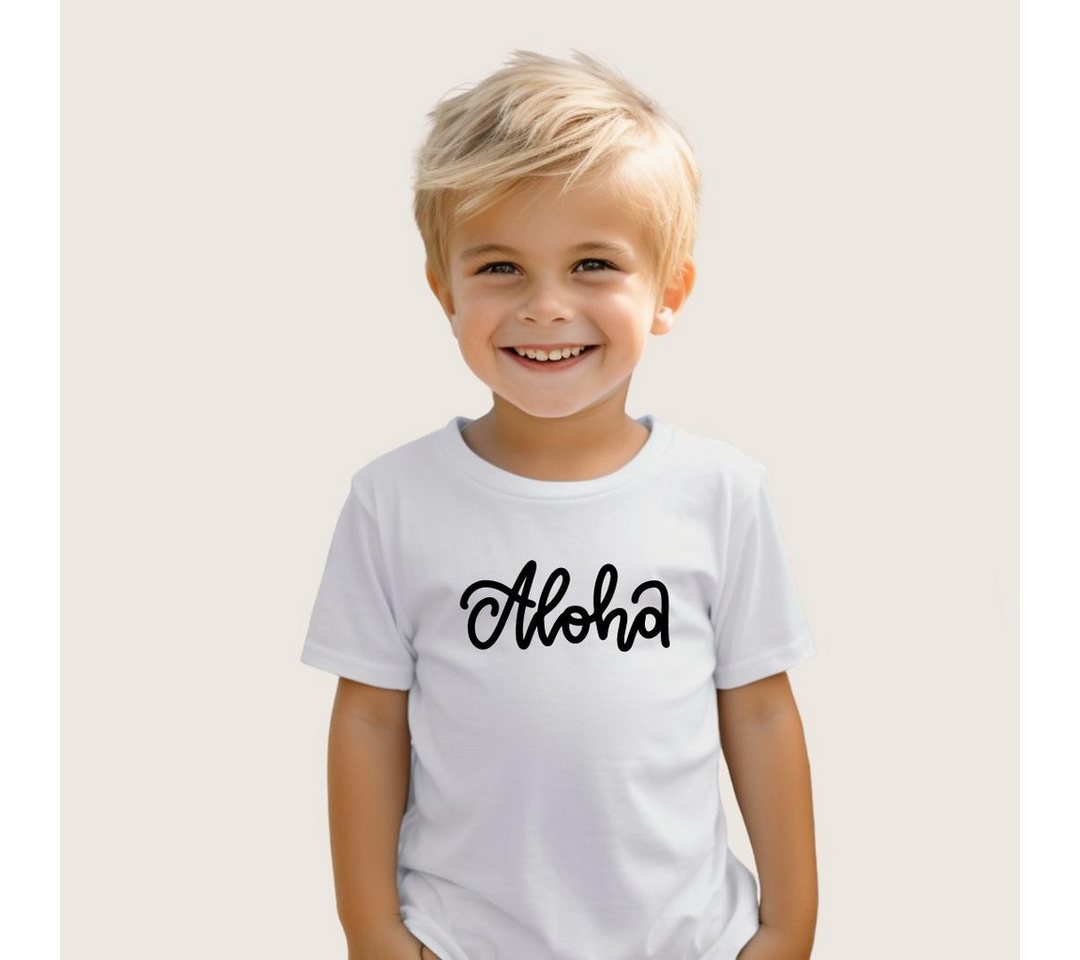 Lounis Print-Shirt Aloha - Kinder T-Shirt - Shirt mit Spruch - Kindermode Baumwolle von Lounis