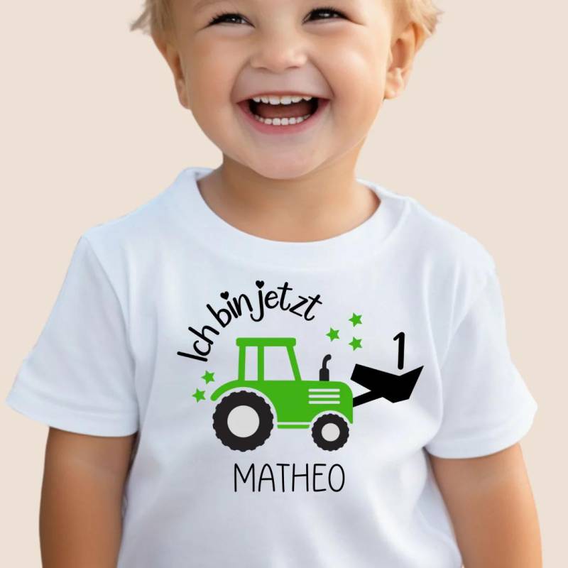 Geburtstagsshirt Mit Traktor Und Name | Personalisiertes T-Shirt Kinder Junge Geburtstag von LounisShop