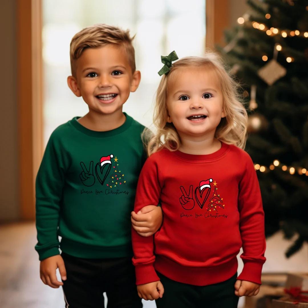 Peace Love Christmas Sweatshirt - Festlicher Pullover Mit Weihnachtsmotiv, Ideal Für Feiertage, Familienfeiern & Winter, Perfektes Geschenk von LounisShop