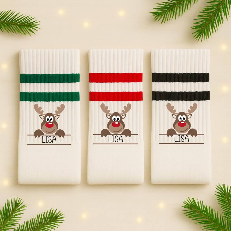 Socken Set Mit Weihnachtsmotiv, Weihnachts- Geschenk - Kinder Aufdruck X-Mas Füllung Mädchen Junge Weihnachtsfest von LounisShop