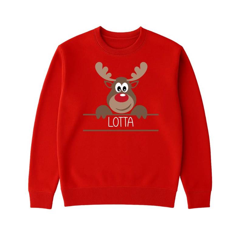Weihnachts Elch Sweatshirt Für Kinder Personalisierbar - Festlicher Pullover Mit Weihnachtsdesign, Ideal Weihnachten & Wintertage von LounisShop