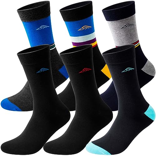 Lounwee Baumwolle Business Socken Herren: 6er Pack Premium Herrensocken Bunt Mit Drei Größen 39-42 43-46 47-50 von Lounwee