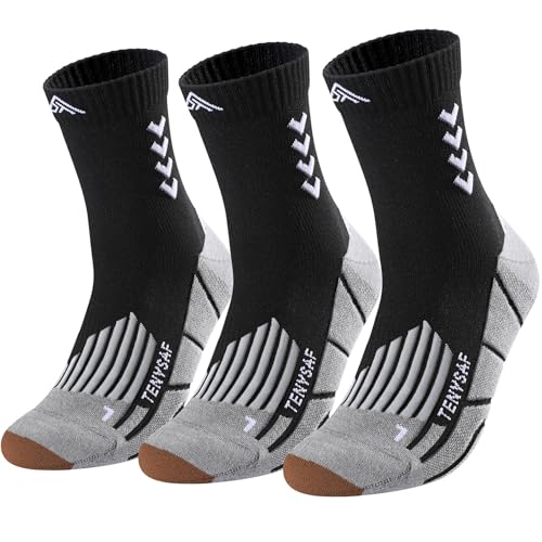 Lounwee Kompressions Laufsocken für Herren und Damen: Crew Sportsocken mit Polsterung, 3er-Pack für Arbeit, Wandern und Basketball Lounwee Kompressions Laufsocken für Herren und Damen: Crew Sportsocken mit Polsterung, 3er-Pack für Arbeit, Wandern und Basketball von Lounwee