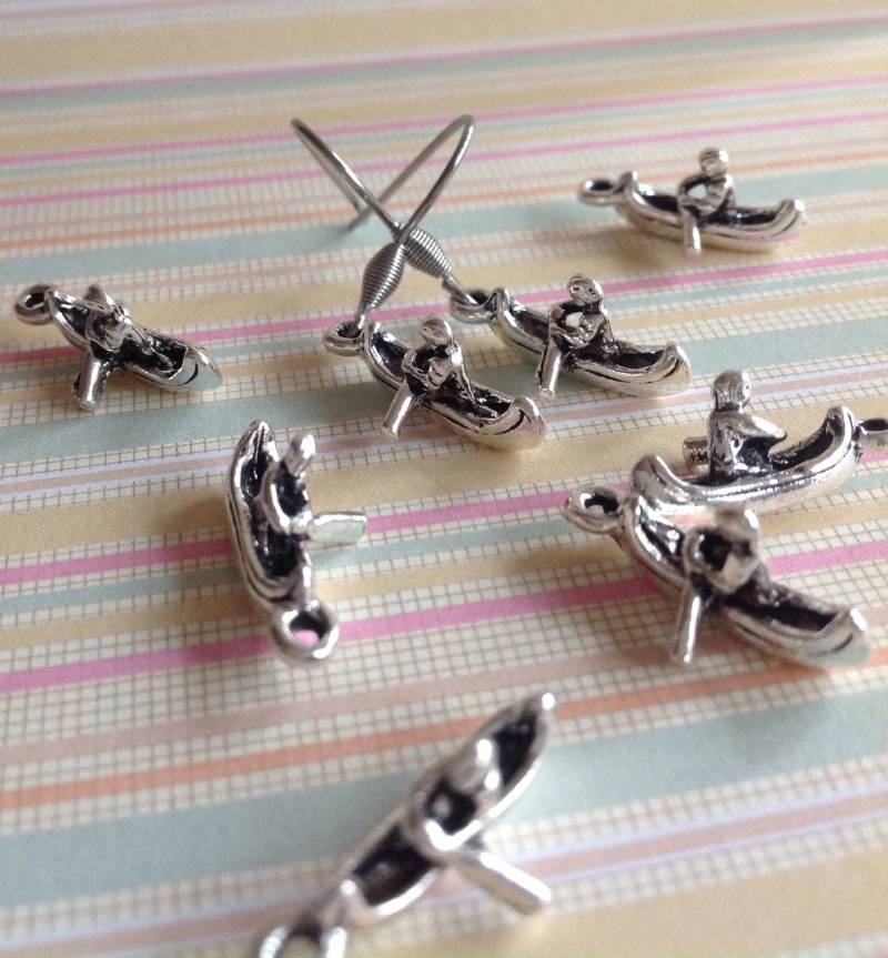 Kayak Ohrringe Canoe Boot Paddle Surf Ohrring Bootfahren Water Sport Charm von Lousimart