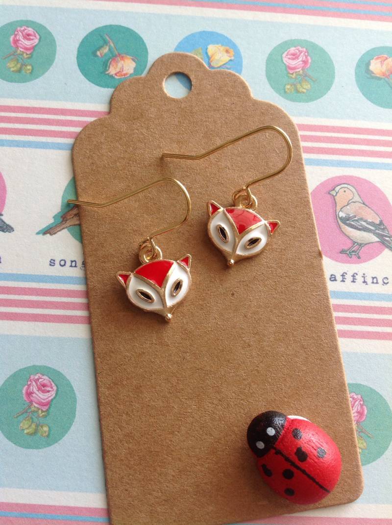 Rotfuchs Ohrringe Fuchs Schmuck Modeschmuck Accessoire Mode Foxy Fennek Mammal Süßohrringe von Lousimart