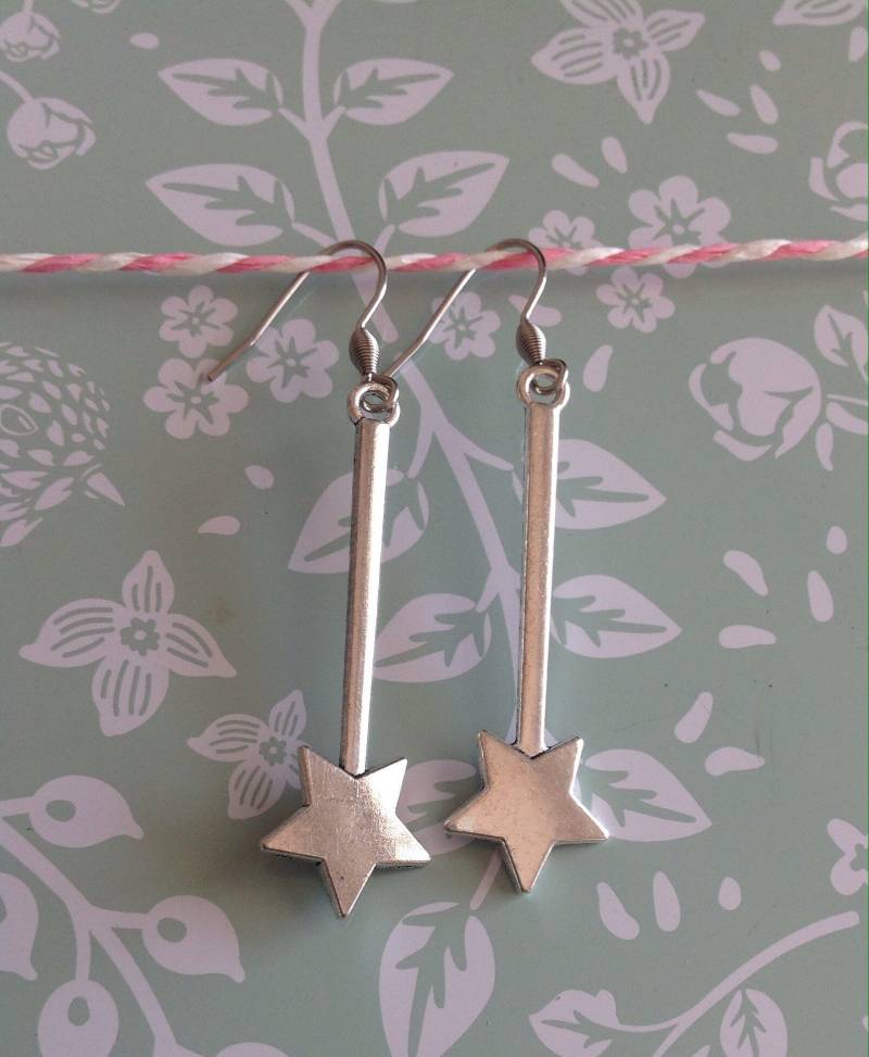 Zauberstab Ohrringe Fee Märchenhafte Magie Prinzessin von Lousimart