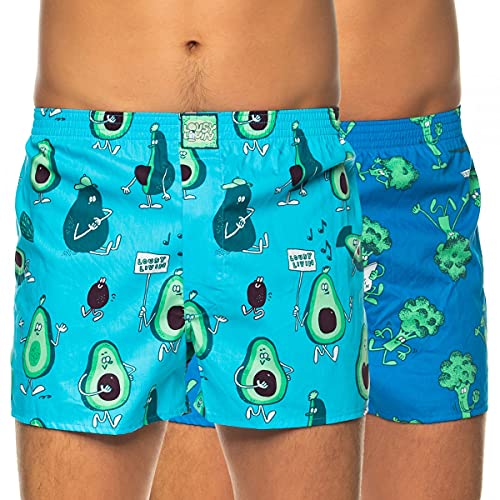 Lousy Livin 2-er Set Boxershorts Blau mit Motiv Size L, SizeMap Large von Lousy Livin