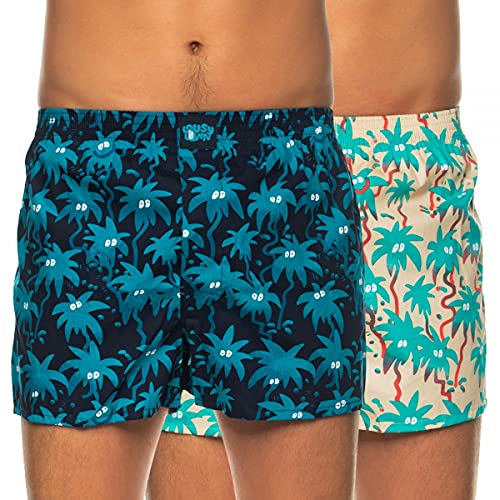 Lousy Livin 2-er Set Boxershorts Blau mit Motiv SizeMap Medium von Lousy Livin