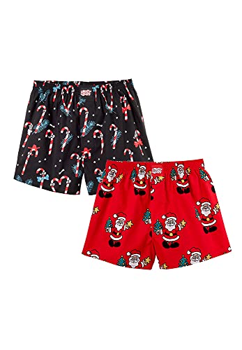 Lousy Livin 2Pack Boxershorts Santa (as3, Alpha, x_l, Regular, Regular) von Lousy Livin