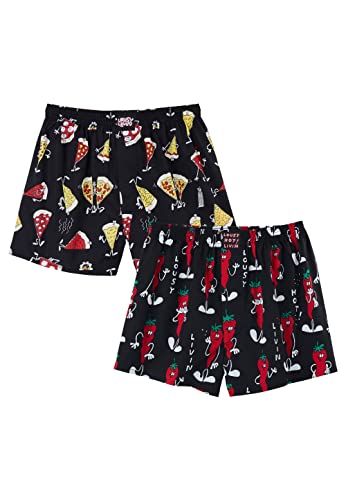 Lousy Livin 2pack Pizza & Chilli Boxershorts (as3, Alpha, s, Regular, Regular) von Lousy Livin