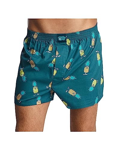 Lousy Livin Herren Unterwäsche Ananas Boxershorts, blue dive, Medium von Lousy Livin