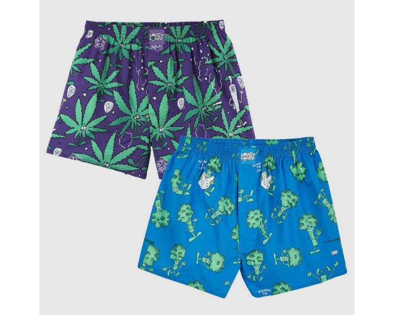 Lousy Livin Boxershorts Lousy Livin 2Pack Boxershorts "Weedy & Bro" (Boxershorts, Boxershorts) von Lousy Livin