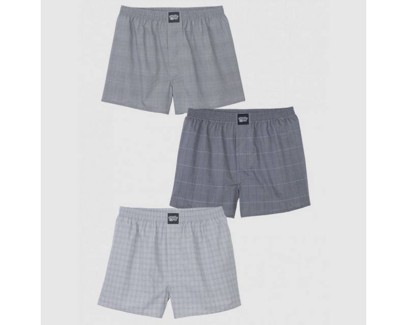 Lousy Livin Boxershorts Lousy Livin 3-Pack Boxershorts "Lousy Check" Grey S (Boxershorts, Boxershorts) von Lousy Livin