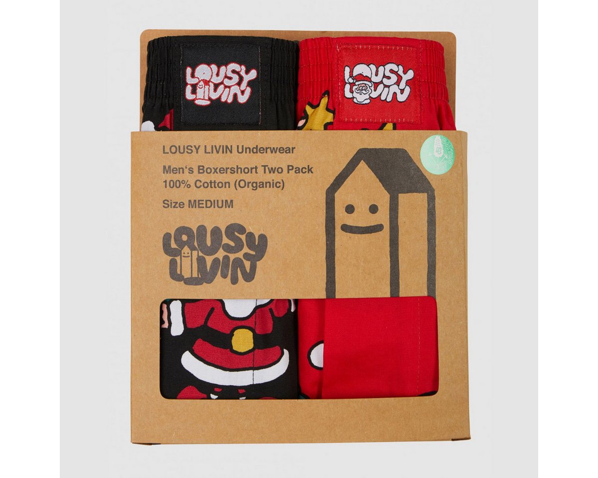 Lousy Livin Boxershorts Lousy Livin Boxershorts "2Pack Santa" (Boxershorts, Boxershorts) von Lousy Livin