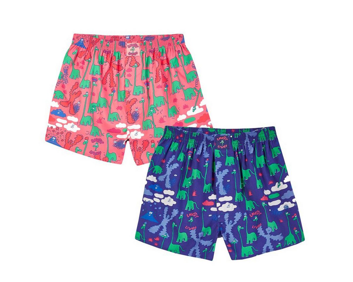 Lousy Livin Boxershorts Lousy Livin Boxershorts Dinos 2-Pack Lava (Boxershorts, Boxershorts) von Lousy Livin