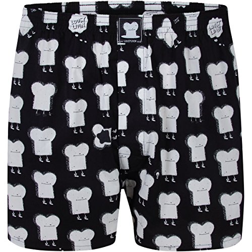 Lousy Livin Boxershorts Toast, schwarz Grösse M von Lousy Livin