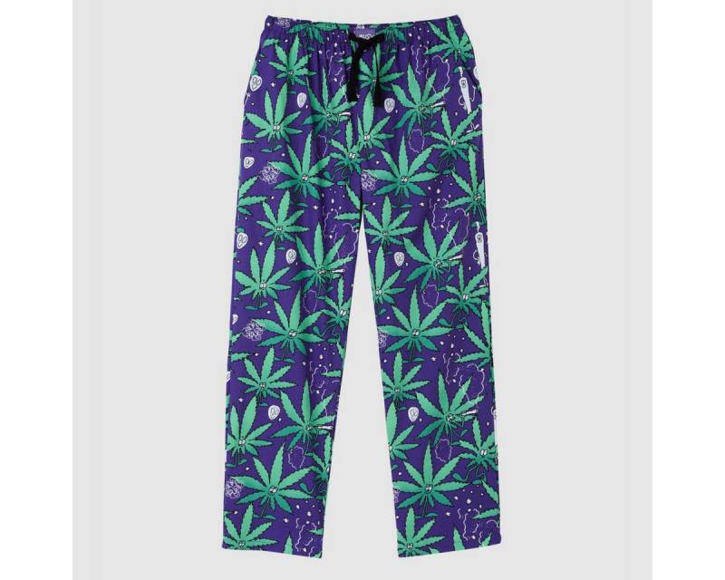 Lousy Livin Pyjamahose Lousy Livin Pants "Pyjama Pant Weedy" Purple Haze L (Schlafanzughose, Pyjamahose) von Lousy Livin
