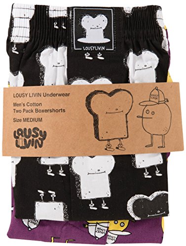 Lousy Livin Toast und Zitrone Boxershorts 2er Pack (Large) von Lousy Livin