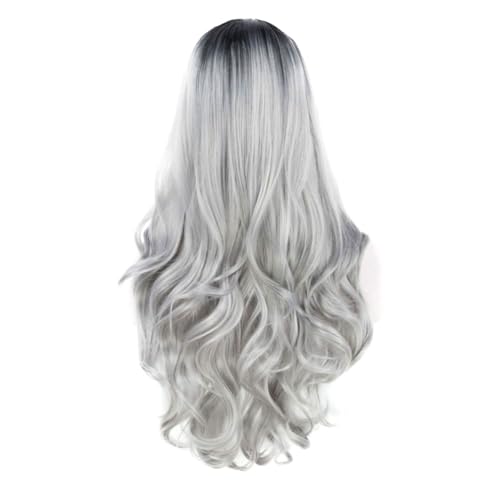 Louttary Natürliche Vollperücken Haar Wellig Synthetische Hitzebeständige Ombre Perücke für Frauen & Mädchen Cosplay Kostüm, Feine Verarbeitung von Louttary