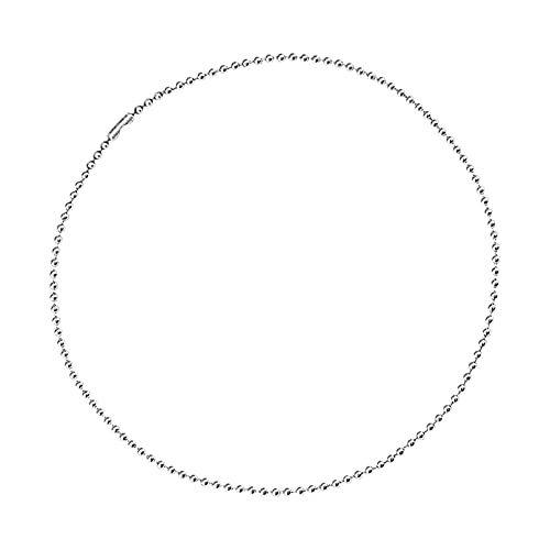 Louttary Pure Titanium Kette Halskette Glas Bead Kette Anhänger ist nicht leicht zu rosten, einfaches Gewicht, Titanlegierung - A von Louttary