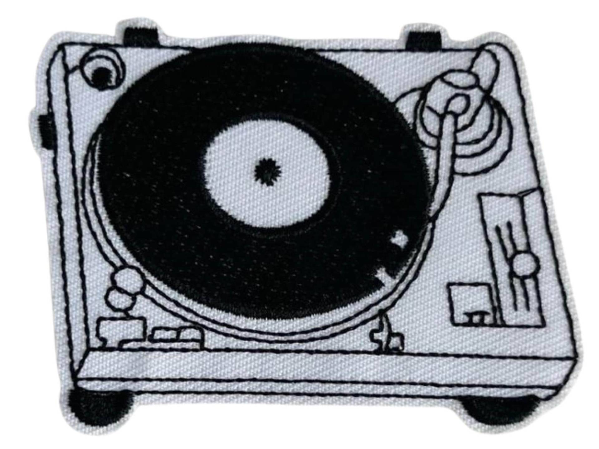 Patch Aufnäher Plattenspieler, Musik Retro Bügelpatch Zum Aufnähen Oder Aufbügeln, Dj Vinyl Für Jacke Tasche Festival Streetwear Diy von LouuuDesign