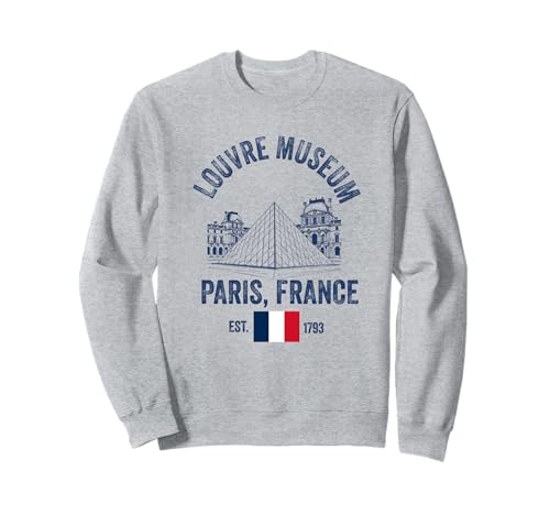 Louvre Museum Paris Flagge Souvenir Herren Damen Mädchen Jungen Sweatshirt von Louvre Museum Paris France Merch