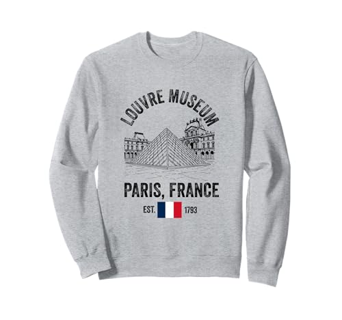 Louvre Museum Paris Flagge Souvenir Herren Damen Mädchen Jungen Sweatshirt von Louvre Museum Paris France Merch