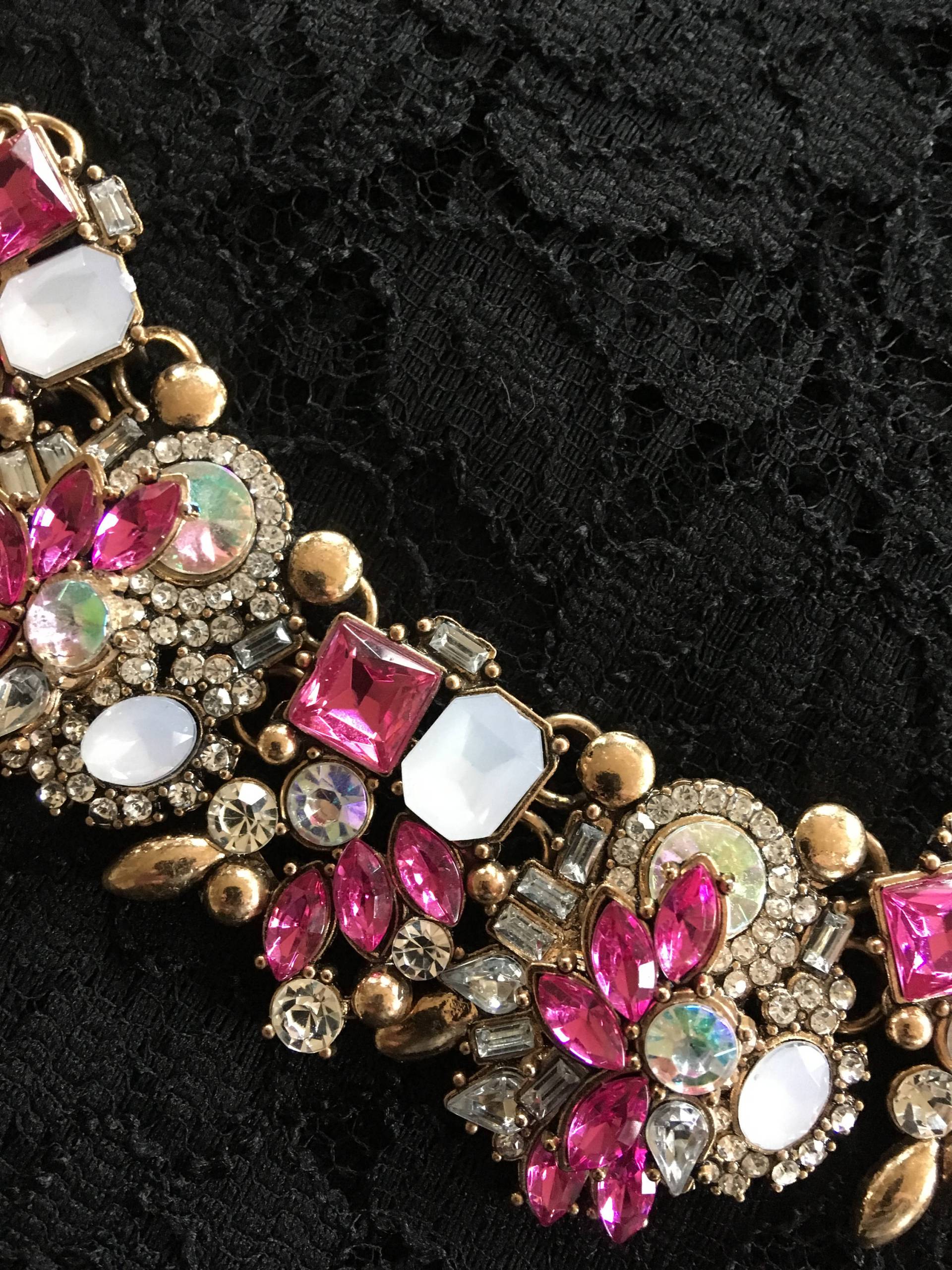 Halskette, Kristall-Halskette, Halsband, Strass-Halsband, Anhänger, Brosche von LouvreJewels